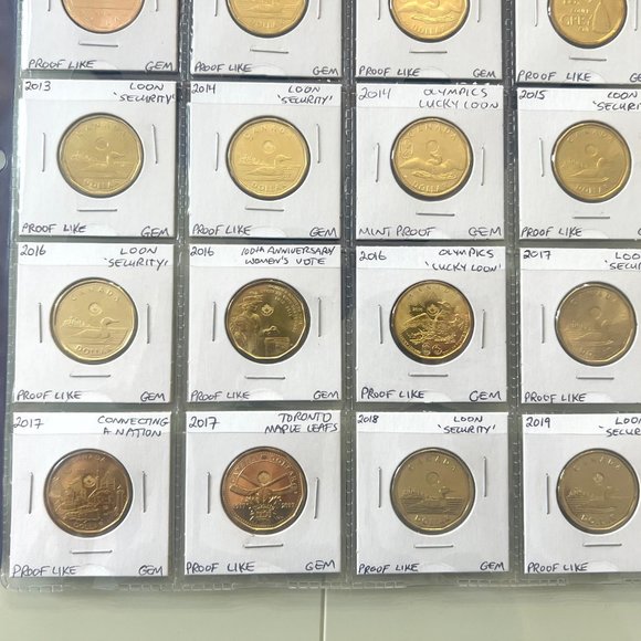 1987 to 2023 Canada Loonie Uncirculated 76 x $1 Coin Set! - Picture 11 of 16